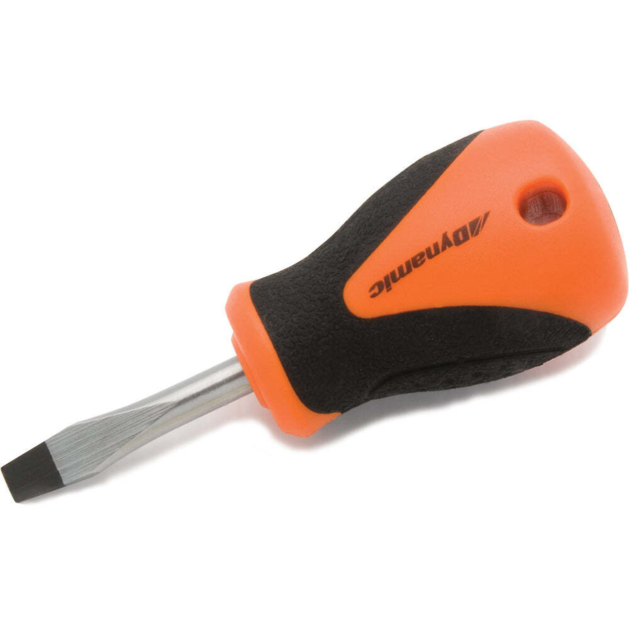 Dynamic Tools 1/4" Slotted Stubby Screwdriver, Comfort Grip Handle